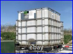 1000 Litre IBC Tank Container Water Diesel Fuel Oil Storage Allotment Farm Field