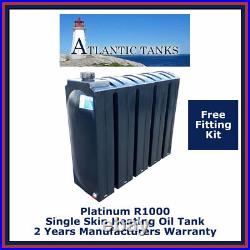 1000ltrs Rectangular Single Skin Platinum Domestic Heating Oil Storage Tank