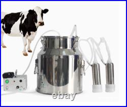 14L Pulse Pump Electric Milking Machine Stainless Steel Bucket Cattle Cow Milker