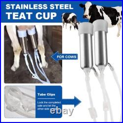 14L Pulse Pump Electric Milking Machine Stainless Steel Bucket Cattle Cow Milker