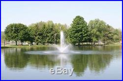 1hp CasCade 5000 Floating Pond Fountain Aerator, 100ft Cord with Light & Timer