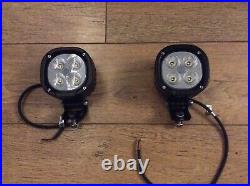 2 X HQ Square 3200 Lumen Led Work Lights For Tractors Combines Self Propelled