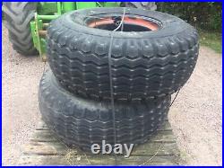 2 kubota wheels and tyres for tractor size 95-24 8 stud