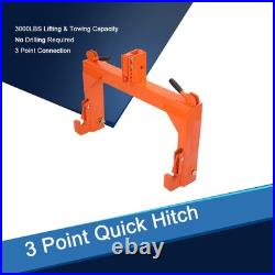 3000lbs 3 Point Quick Hitch Adapter Attachment 2 Inch for Category 1 & 2 Tractor