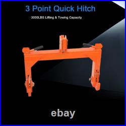 3000lbs 3 Point Quick Hitch Adapter Attachment 2 Inch for Category 1 & 2 Tractor