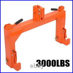 3000lbs 3 Point Quick Hitch Adapter Attachment 2 Inch for Category 1 & 2 Tractor