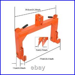 3000lbs 3 Point Quick Hitch Adapter Attachment 2 Inch for Category 1 & 2 Tractor