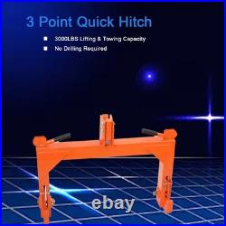 3000lbs 3 Point Quick Hitch Adapter Attachment 2 Inch for Category 1 & 2 Tractor