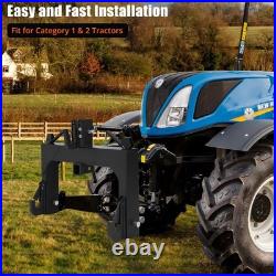 3000lbs 3 Point Quick Hitch Adapter Attachment for Category 1 2 Tractor Black