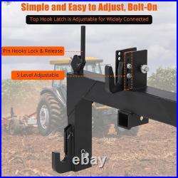 3000lbs 3 Point Quick Hitch Adapter Attachment for Category 1 2 Tractor Black