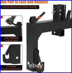 3000lbs 3 Point Quick Hitch Adapter Attachment for Category 1 2 Tractor Black