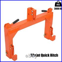 3Point Quick Hitch 3000LBS Tractor Quick Hitch Adaptor Attachments with2 Receivers