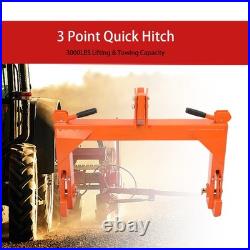3Point Quick Hitch 3000LBS Tractor Quick Hitch Adaptor Attachments with2 Receivers