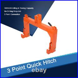 3 Point Quick Hitch 3000LBS Lift Capacity Tractor Quick Hitch Adaptor Attachment