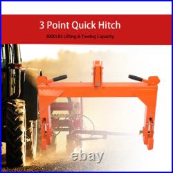 3 Point Quick Hitch 3000lbs Capacity Tractor Quick Hitch 5 Level Adjustment