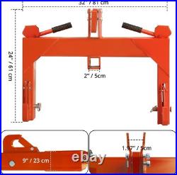 3 Point Quick Hitch Adapter Attach For Category 1 & 2 Cat 1 Cat 2 Tractor Orange