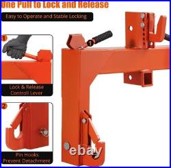 3 Point Quick Hitch Adapter Attach For Category 1 & 2 Cat 1 Cat 2 Tractor Orange