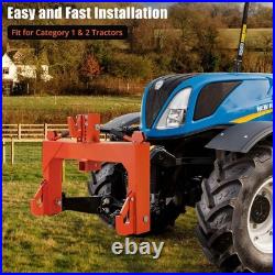 3 Point Quick Hitch Adapter Attach For Category 1 & 2 Cat 1 Cat 2 Tractor Orange