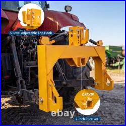 3 Point Quick Hitch Adapter Attachment 2'' for Category 1 & 2 Tractor Yellow