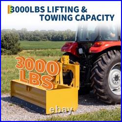 3 Point Quick Hitch Adapter Attachment 2'' for Category 1 & 2 Tractor Yellow