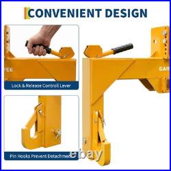3 Point Quick Hitch Adapter Attachment 2'' for Category 1 & 2 Tractor Yellow