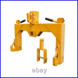 3 Point Quick Hitch Adapter Attachment 2'' for Category 1 & 2 Tractor Yellow