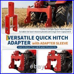 3 Point Quick Hitch Adapter Attachment For Category 1 Tractor 3000lbs Capacity