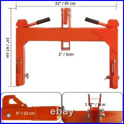 3-Point Quick Hitch Tractor Adapter for Category 1 &2 Attachment Tractors Orange