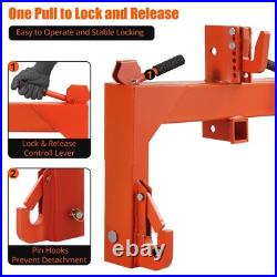 3-Point Quick Hitch Tractor Adapter for Category 1 &2 Attachment Tractors Orange