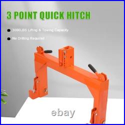 3 Point Quick Hitch Tractor Quick Hitch Adaptor 5 Level Adjust 3000LBS Capacity