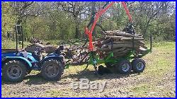 3t telescopic timber trailer optional timber crane flotation tyres price inc vat