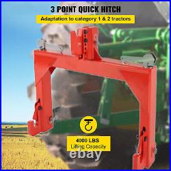 4000lb 3 Point Quick Hitch Adapter Attach For Category 1 & 2 Cat 1 Cat2 Tractor