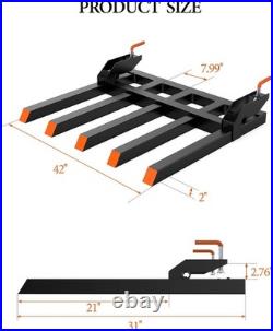 48 Pallet Forks 2500LB For Tractor Bucket Attachment Lift Heavy Loads Easier