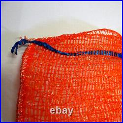 500 Orange Net Sacks Mesh Bags Kindling Logs Potatoes Onions 50cm x 80cm / 30Kg