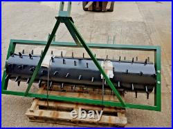 5 FT. Seed Germination Spiked Harrow Farm Aerator Field Roller 3 Point Linkage