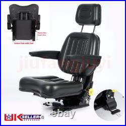 5 OPTIONS Universal Tractor Seat Adjustable Forklift Digger Mower Dumper Seat +