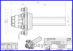 70mm ADR Stub Axle, 6 stud, Unbraked