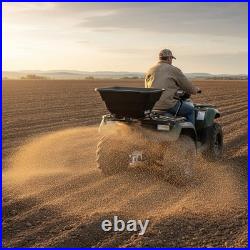 ATV Mounted Spreader Quad Fertiliser Broadcaster 12V 43.5L Hopper Tow Behind