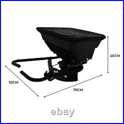 ATV Mounted Spreader Quad Fertiliser Broadcaster 12V 43.5L Hopper Tow Behind
