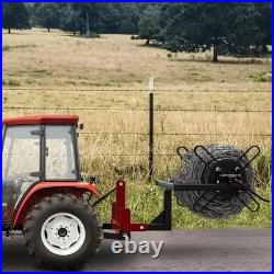 ATV Tractor Fence Wire Unroller Heavy Duty Hitch Mount Wire Roller Dispenser