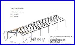 Agricultural Steel Frame Kit Building 100ft x 50ft x 19ft6in
