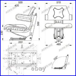 Agriline Ford 10 Series Wraparound Mechanical Tractor Seat Blue
