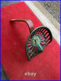 Antique Tractor Seat Albion 4239 Cast Iron Genuine With Fixing Bracket