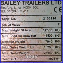 BAILEY 16 Tonne Heavy Duty Agri Dump Trailer, Year 2021, 24m3 capacity