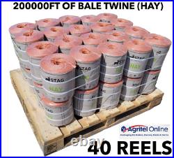 Baler Twine BULK Hay 200000 ft Bale String STAG Pallet 40 Reels 20 x2 WHOLESALE