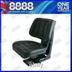Black Suspension Seat + Height Weight Adjustment for Case International Tractor