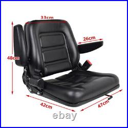Black Waterproof Universal Seat Adjustable Tractor Forklift Dumper Seat Black Waterproof Universal Seat Adjustable Tractor Forklift Dumper Seat