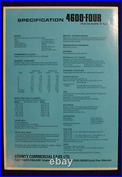 COUNTY TRACTOR 4600-4 four BROCHURE AGRICULTURE FARMING SPECIFICATION DATA