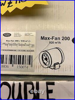 Can Max Fan 200mm (8) 0.5A 920m3/hr