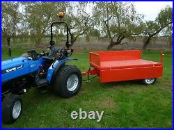 Compact tractor ftipping trailer for Kubota, Iseki, Ford, Yanmar etc